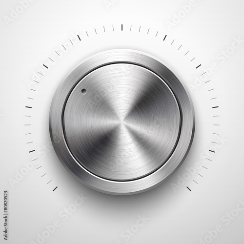 Abstract Technology Volume Knob with Metal Texture