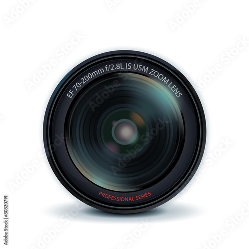 Camera lens, vector illustration