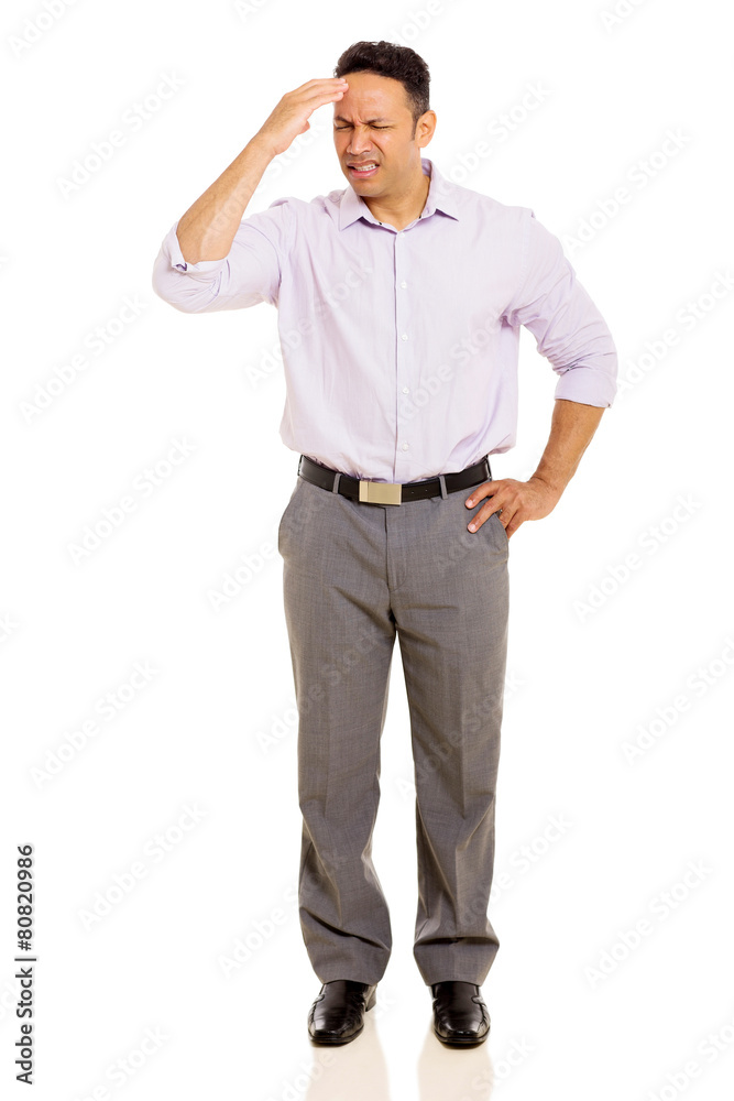 Fototapeta premium middle aged man having headache