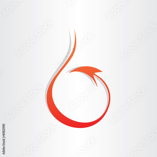 devil tail stylized icon