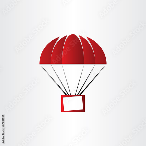 parachute with message box