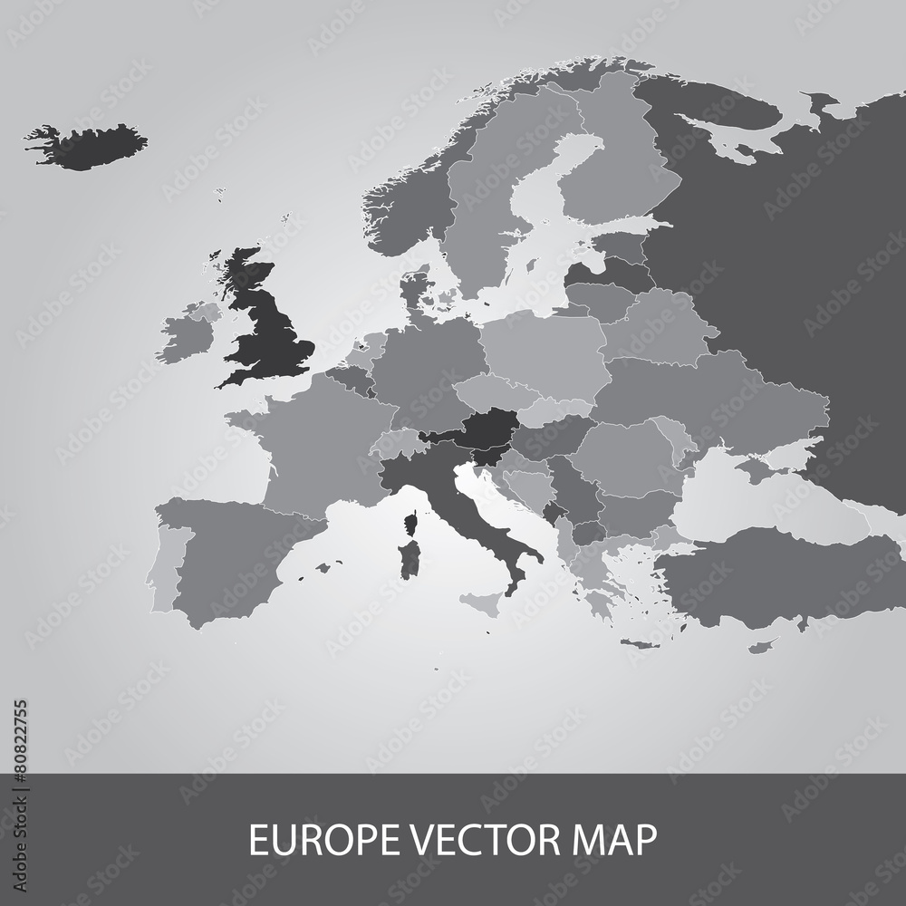 Fototapeta premium Europe Political Map