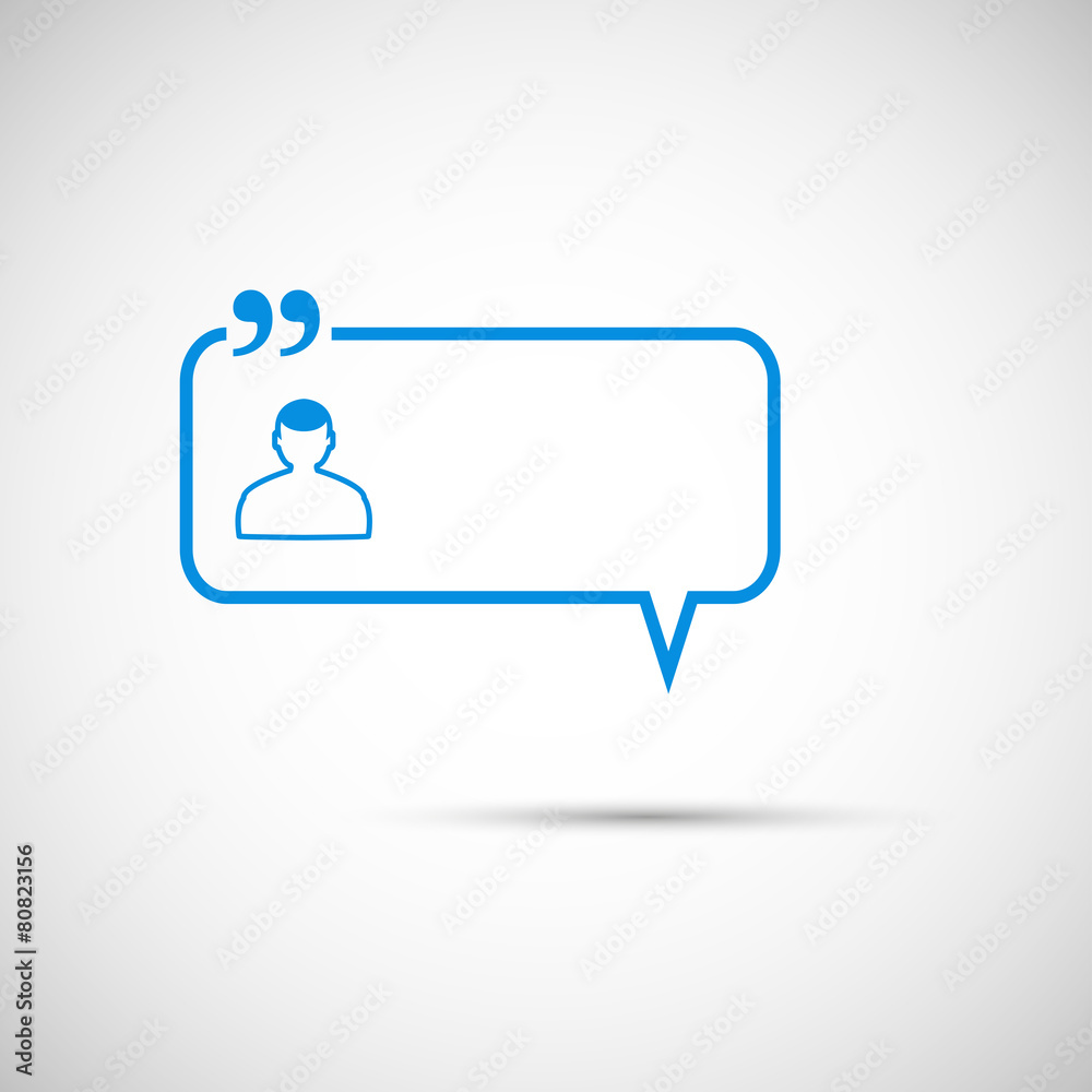 Vector speech bubble on a light background Vector speech bubble on a light background