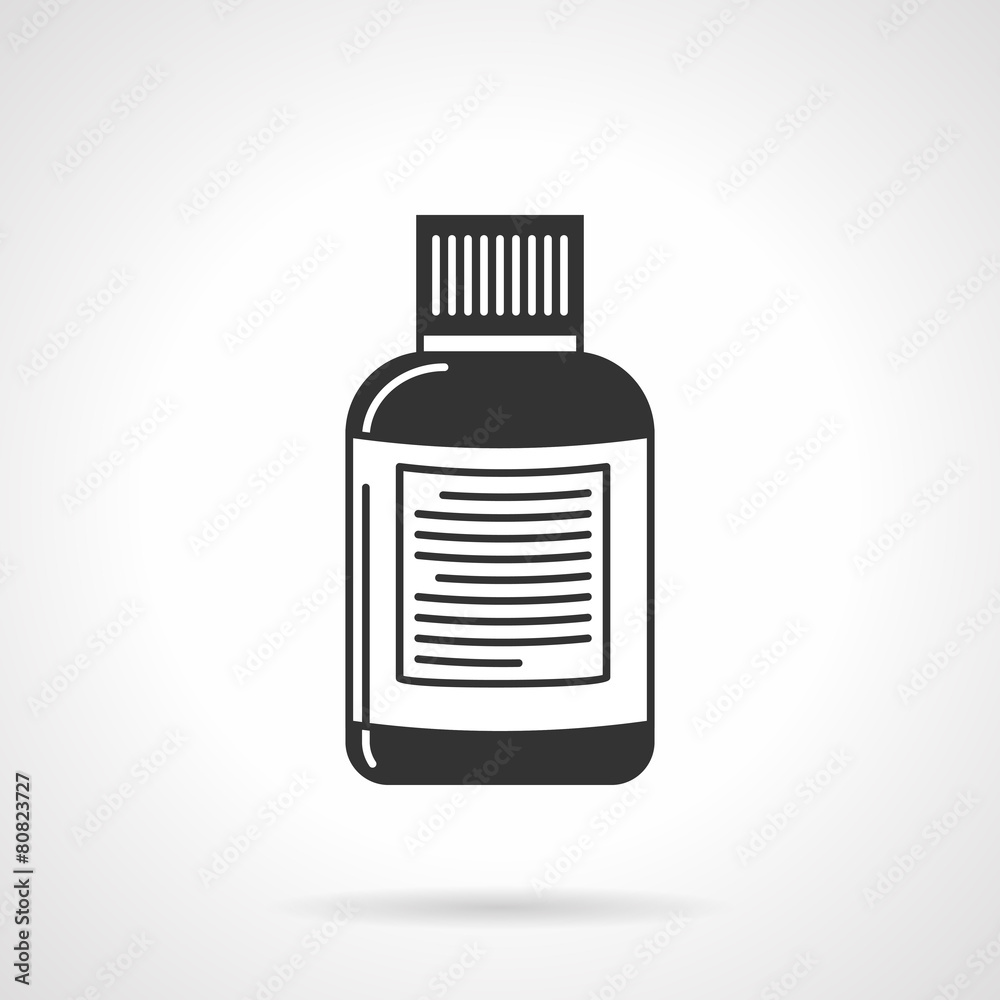 Black vector icon for fat-burners Black vector icon for fat-burners