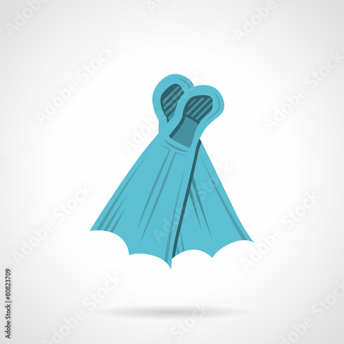 Flat colored vector icon for flippers pair