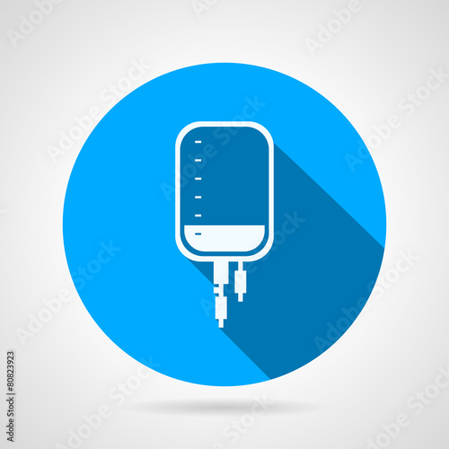 Flat round vector icon for medical dropper