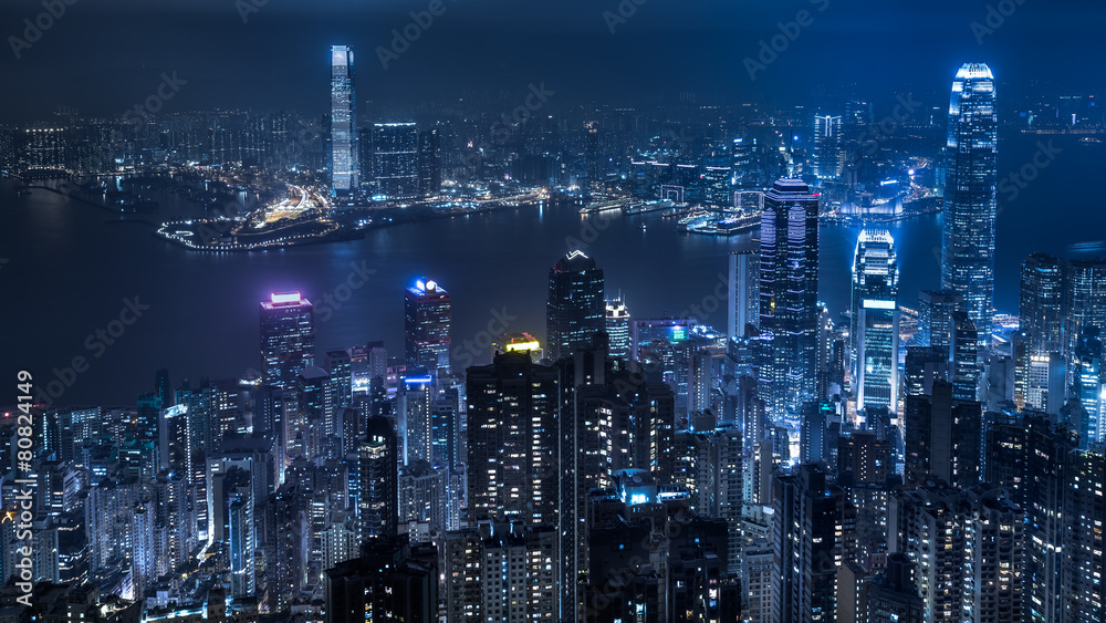 Obraz premium Hong kong at night
