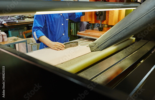 Image of manufacturing insoles for shoes © Wisky