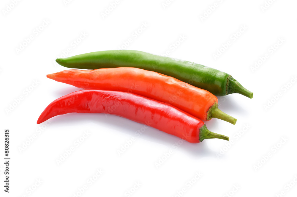 peppers on white background