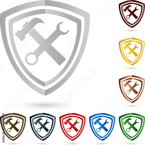 Logo, Wappen, Werkzeug, Schlösser