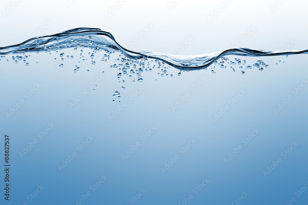 Water and air bubbles over white background - obrazy, fototapety, plakaty 