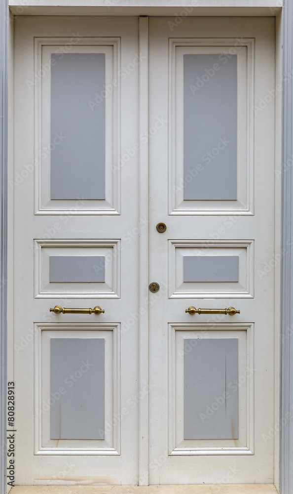 Naklejka premium Double door to the house