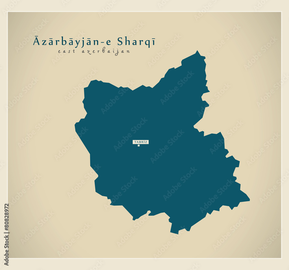 Modern Map - East Azerbaijan IR