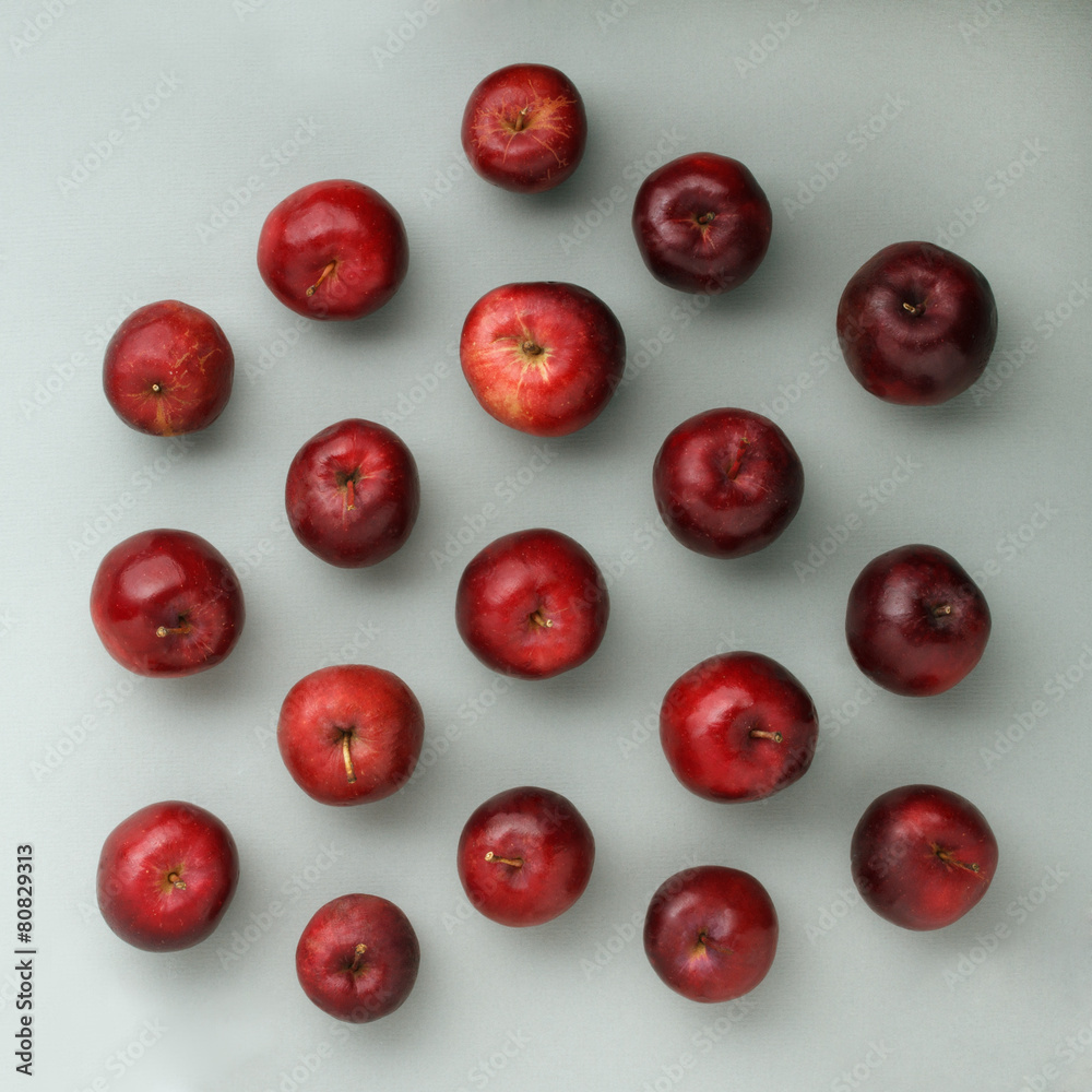 Apples top view Apples top view