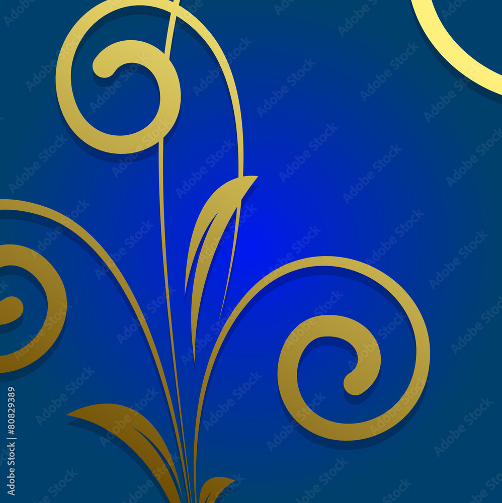 Golden Floral Greeting Template Golden Floral Greeting Template