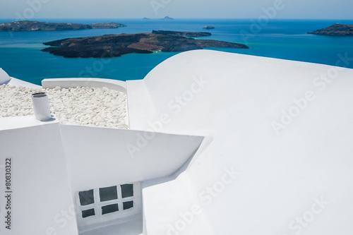 White architecture on Santorini island, Greece © smallredgirl