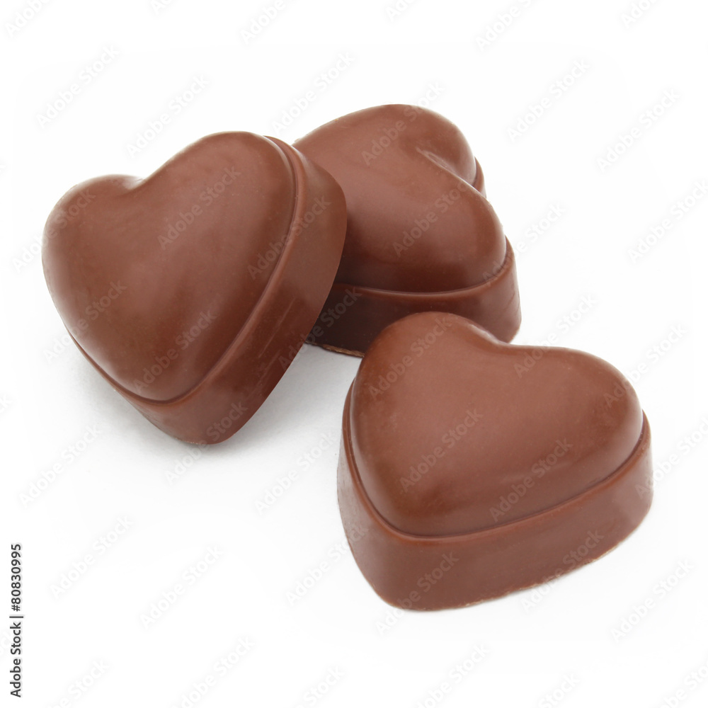 Chocolats en forme de coeur Photos | Adobe Stock