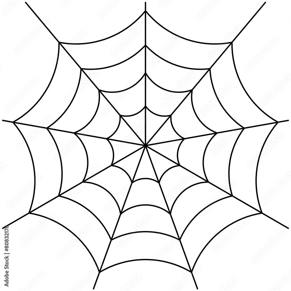 Spider Web Stock Illustration - Download Image Now - Spider Web, Vector,  White Background - iStock