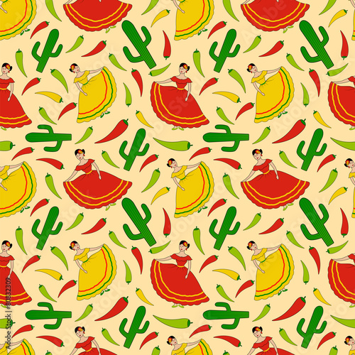 mexican woman pattern