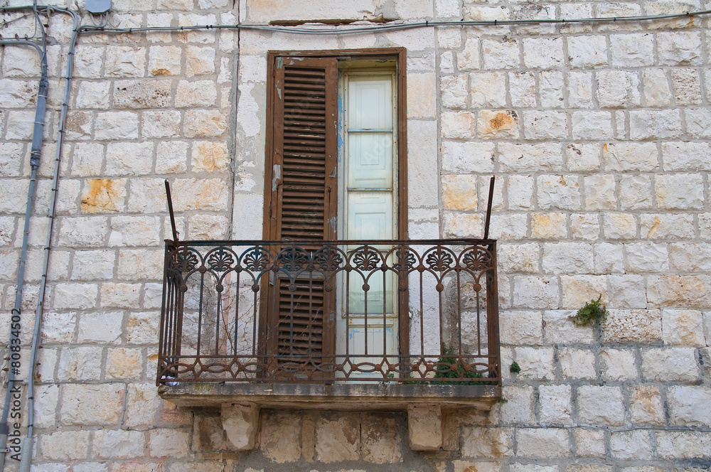 Wooden window. Giovinazzo. Puglia. Italy.