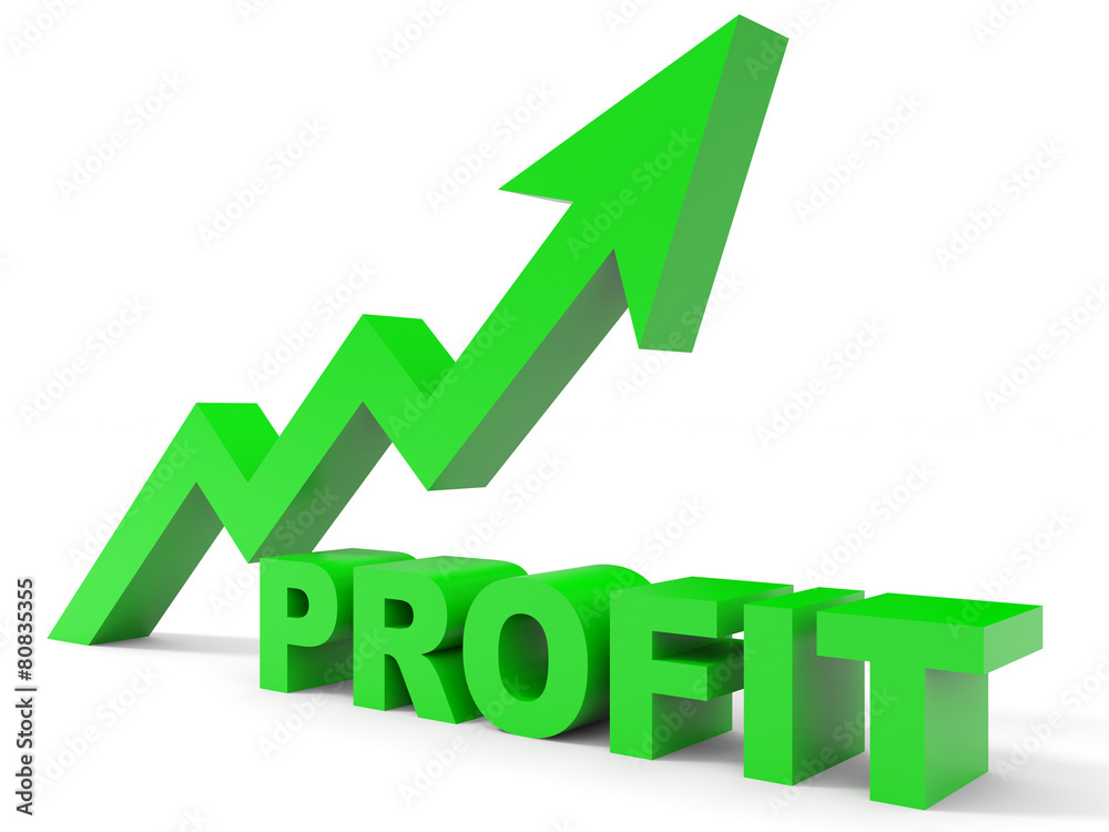 Graph up profit arrow. Graph up profit arrow.