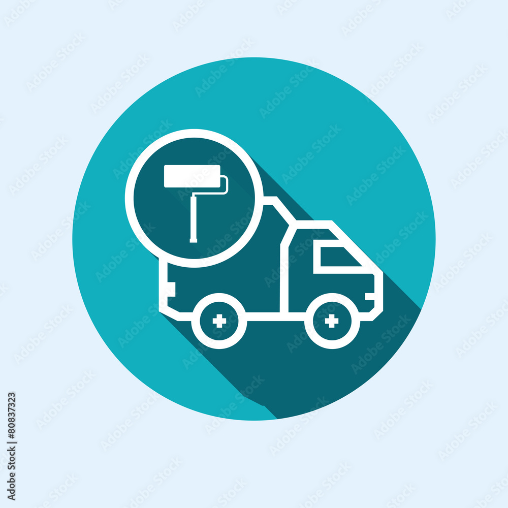 Icon for vehicle delivery services and goods Icon for vehicle delivery services and goods