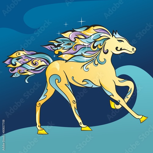 Arabic Horse Vector Illustration