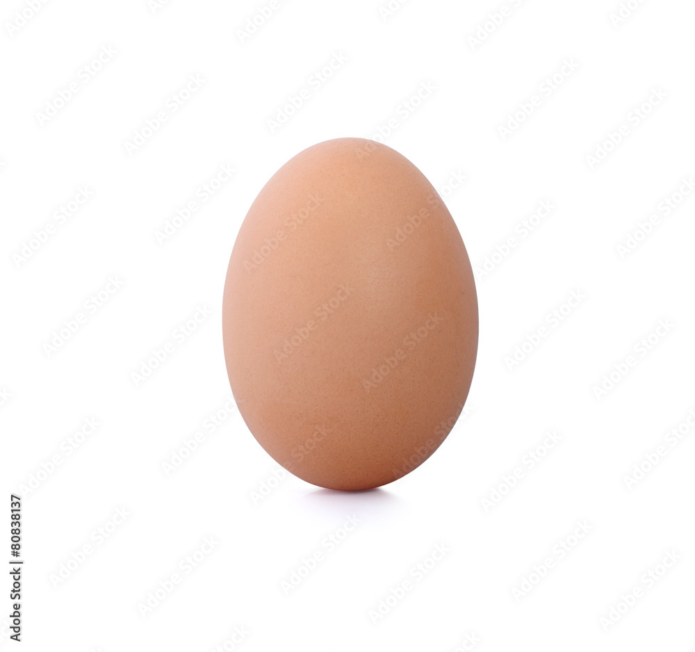 Close up of an egg isolated on white background with clipping pa Close up of an egg isolated on white background with clipping pa