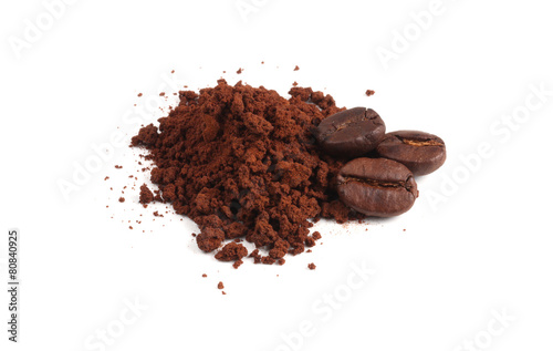 Pile of Coffee Beans Background.
