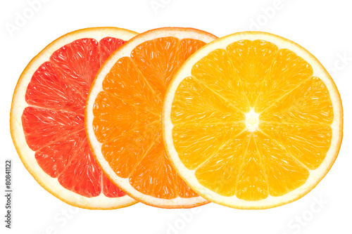 Closeup of Healthy Fresh Citrus Fruits. Clean Eating