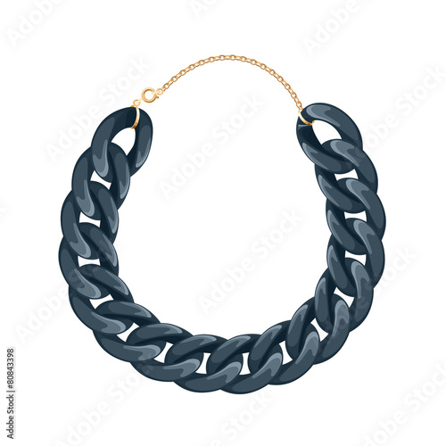 Chain necklace or bracelet - black color.