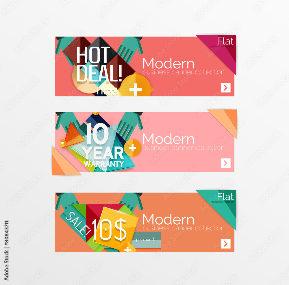 Fototapeta premium Set of banners with stickers, labels and elements for sale