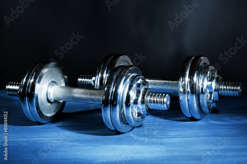 Wallpaper Mural Dumbbells on dark color background Torontodigital.ca