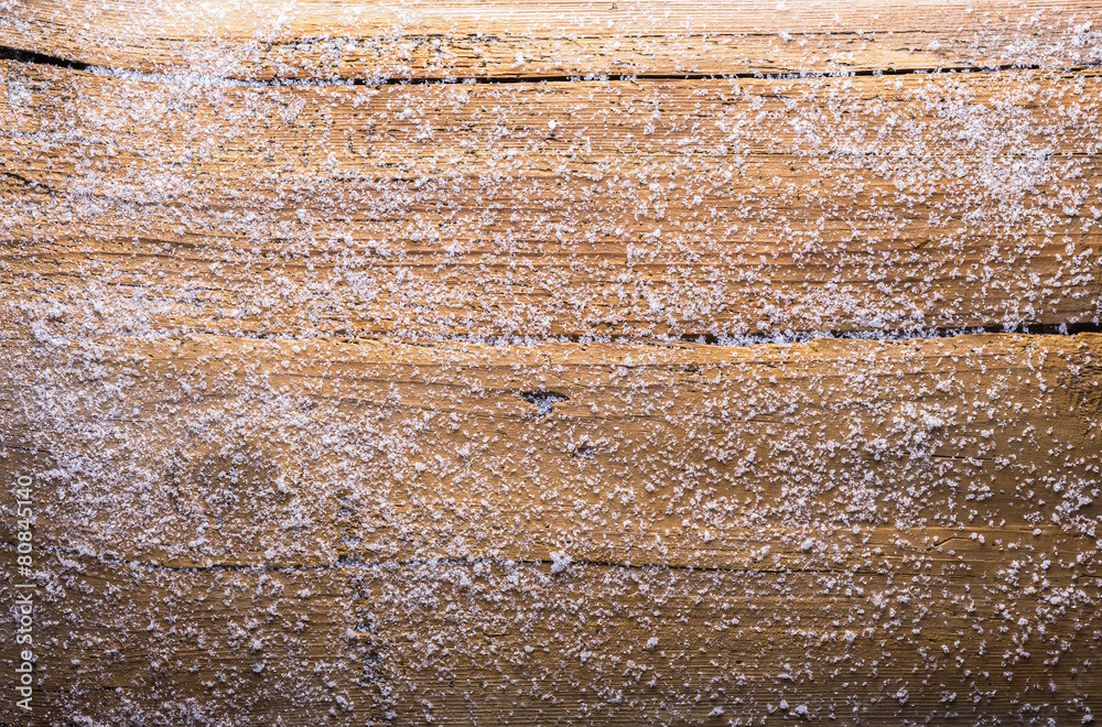Obraz premium wooden background with snow