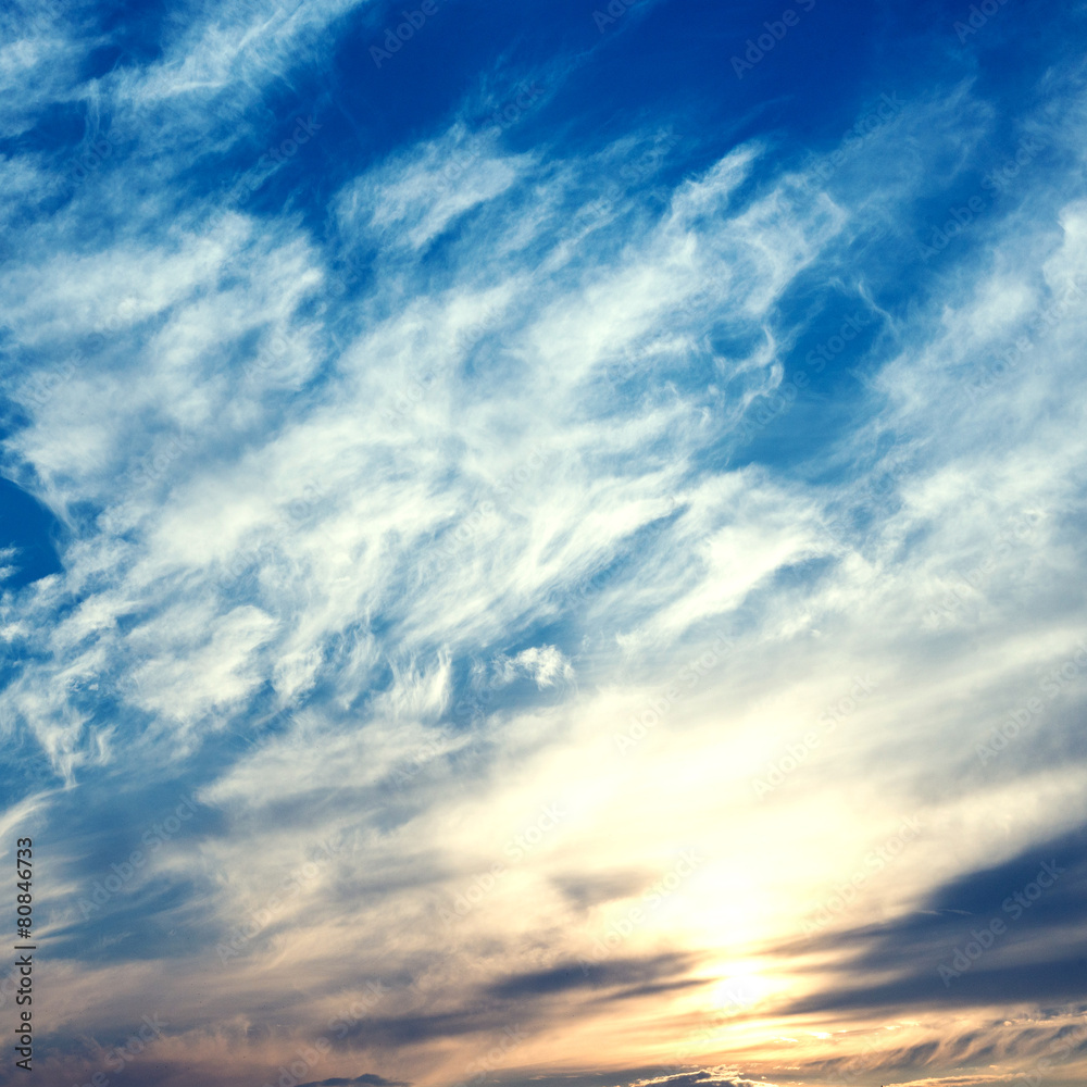 Fototapeta premium sky with clouds and sun