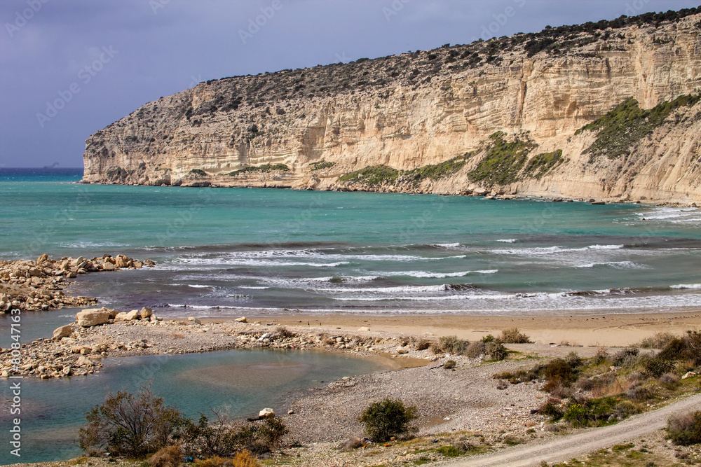 limestone cliffs of the peninsula Akrotiri, Cyprus