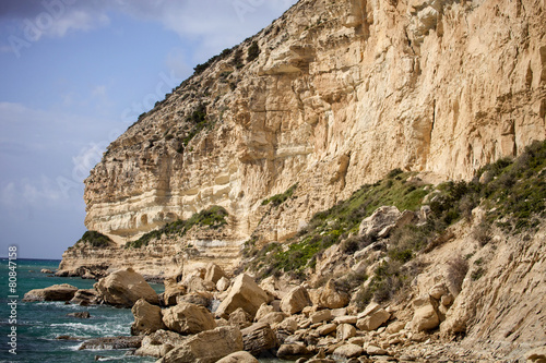 limestone cliffs of the peninsula Akrotiri  Cyprus