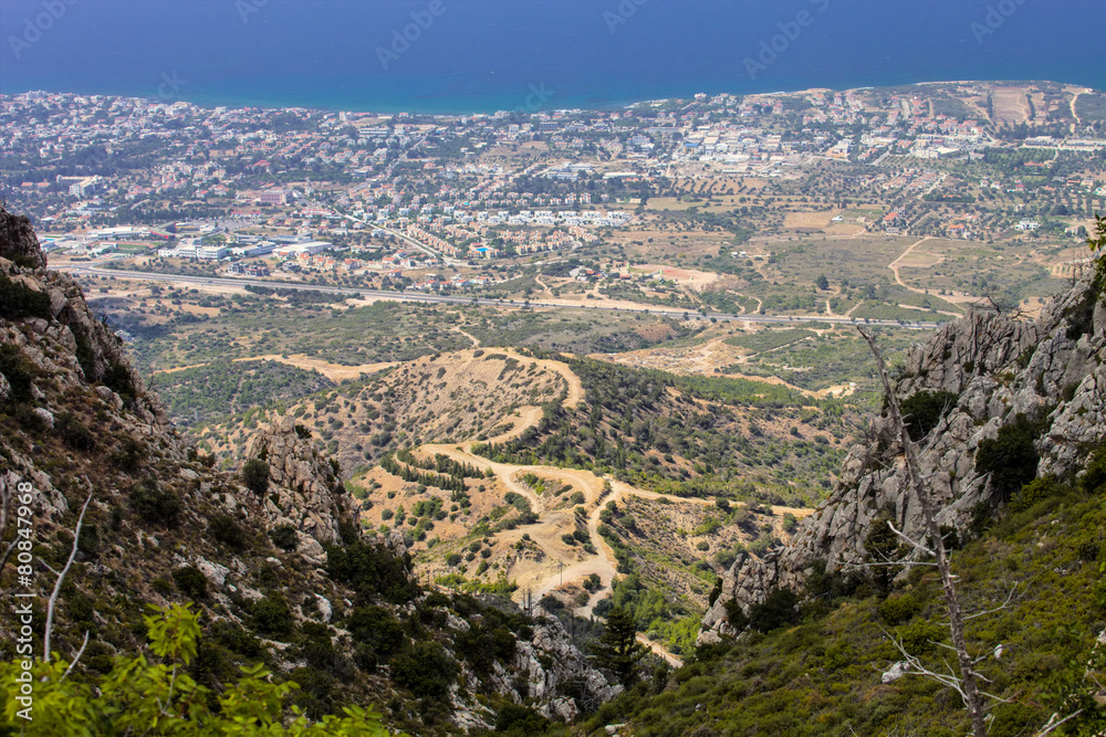 view of the city of Kyrenia, North Cyprus