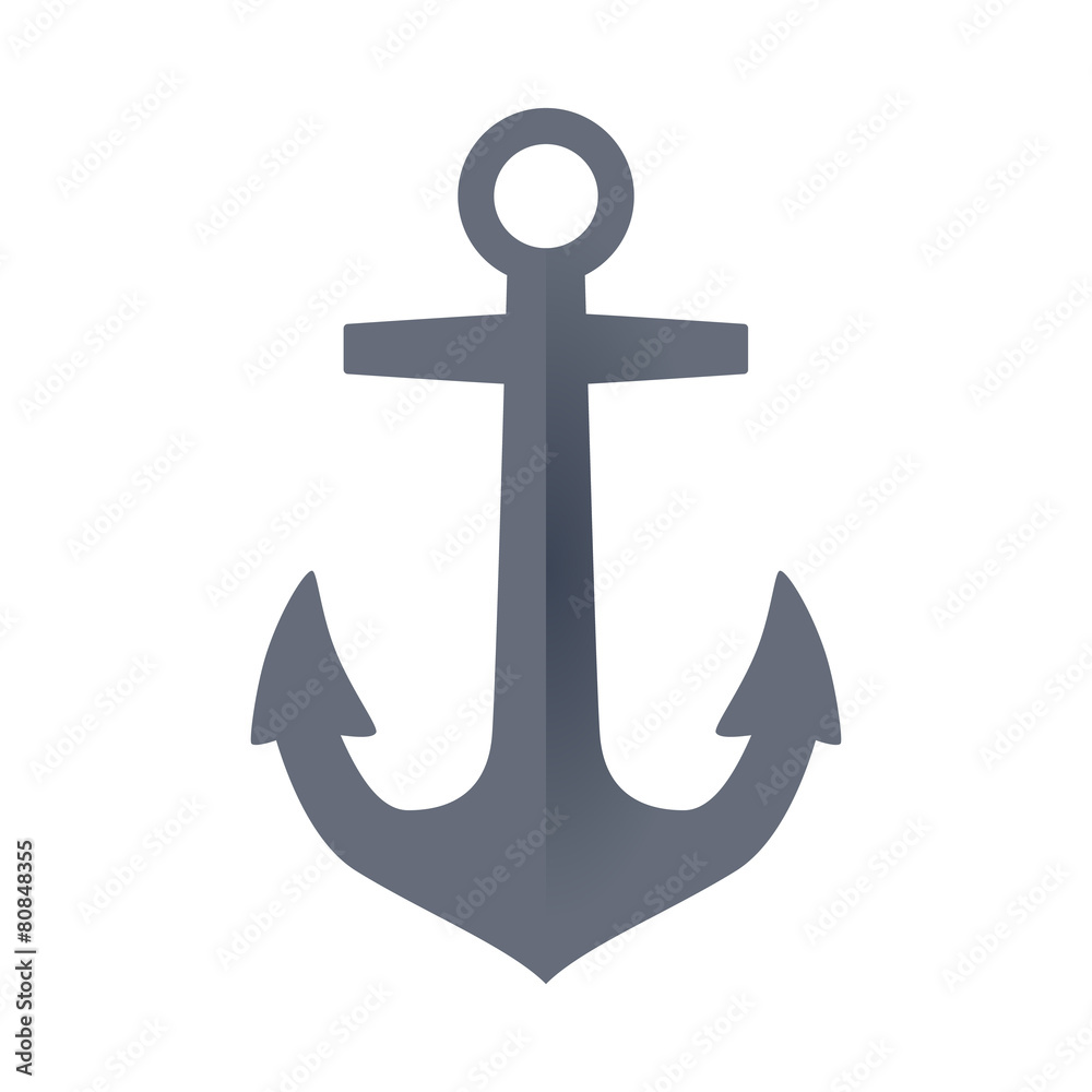 Anchor icon - simple flat style. Anchor icon - simple flat style.