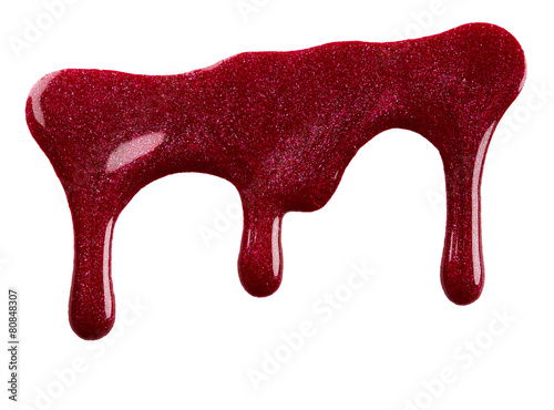 Blot of red nail polish