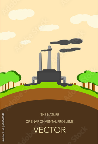 Pollution of nature waste production