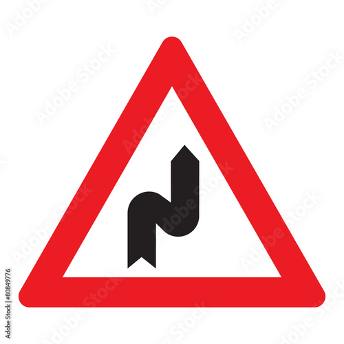 Dangerous bend to the right