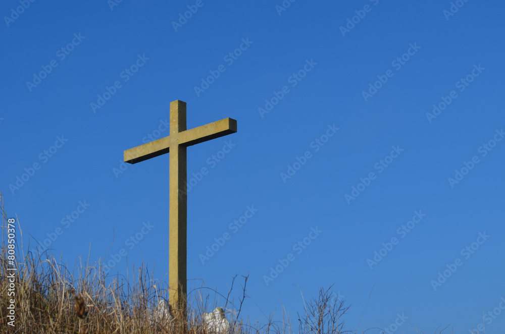 Large cross in dunes Large cross in dunes