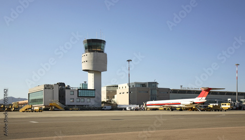 Tableau sur toile Airport in Olbia. Sardinia. Italy