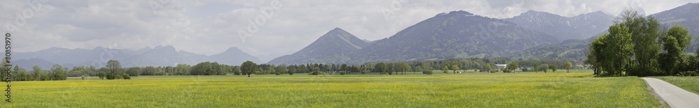 Panorama von den Bayrischen Alpen in Bad Feilnbach