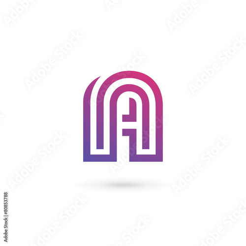 Letter A logo icon design template elements