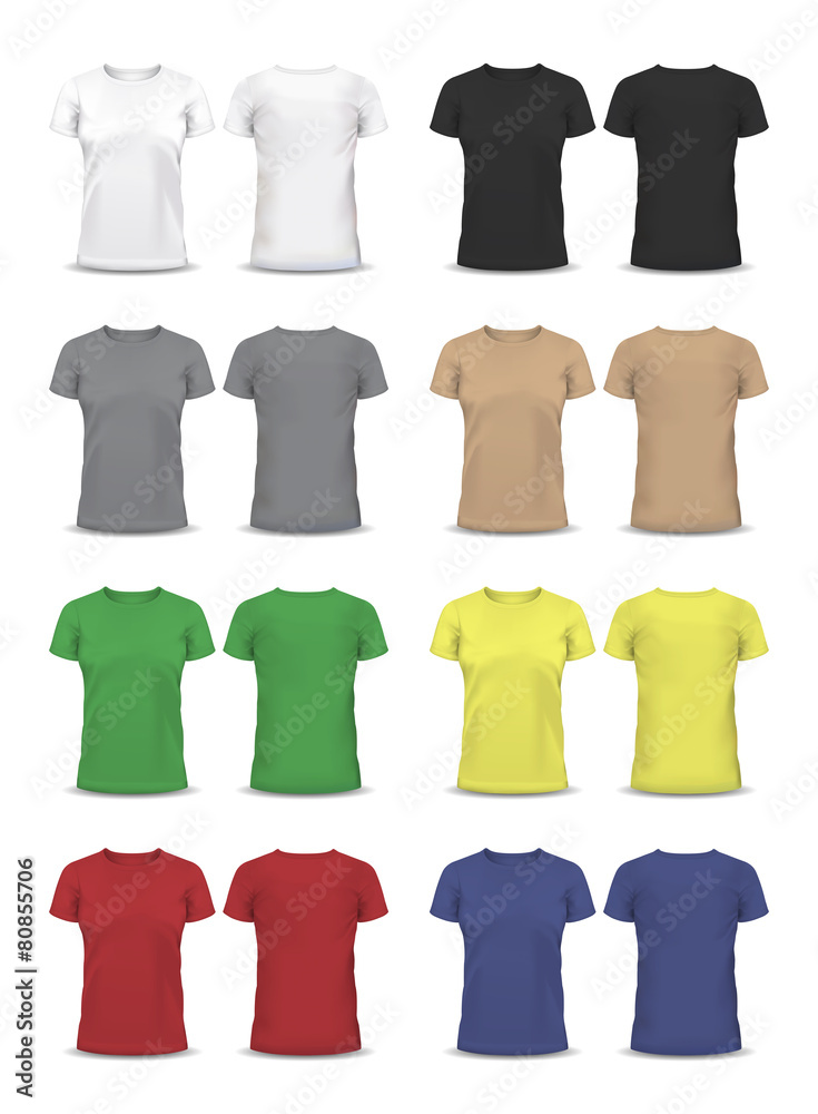 Vector T-shirt, Design template, , raglan sleeve, women and men Vector T-shirt, Design template, , raglan sleeve, women and men