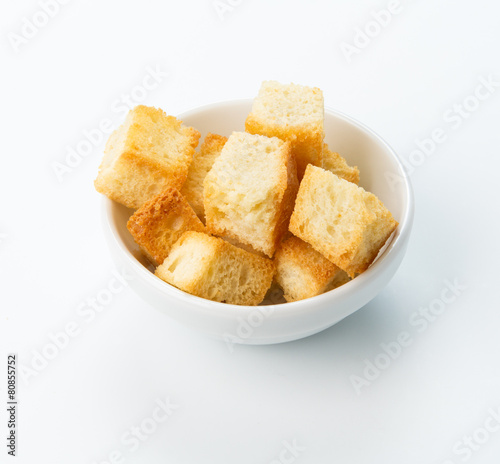 Restaurant food isolated - salted crouton beer snack