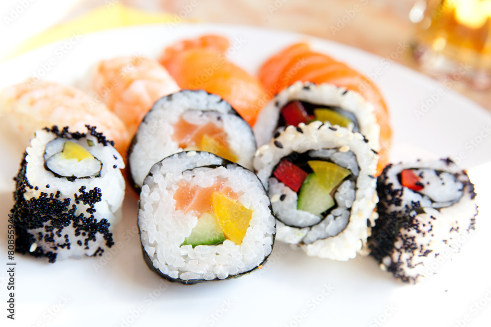Auswahl verschiedener Sushi