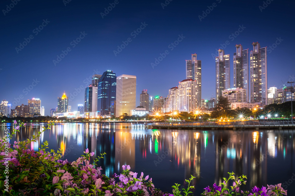 Bangkok city scape at night